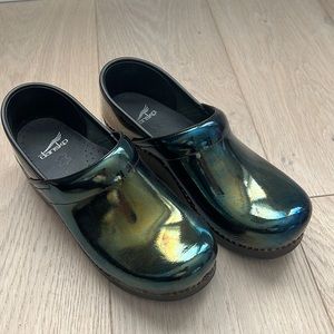Dansko “petrol patent” clogs